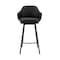 Armen Living Brigden Black Faux Leather and Black Metal Swivel 26" Counter Stool LCBRBABLBL26 - alternate 10